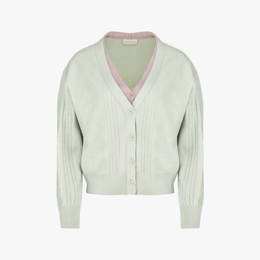 DOUBLE LAYER V-NECK CARDIGAN