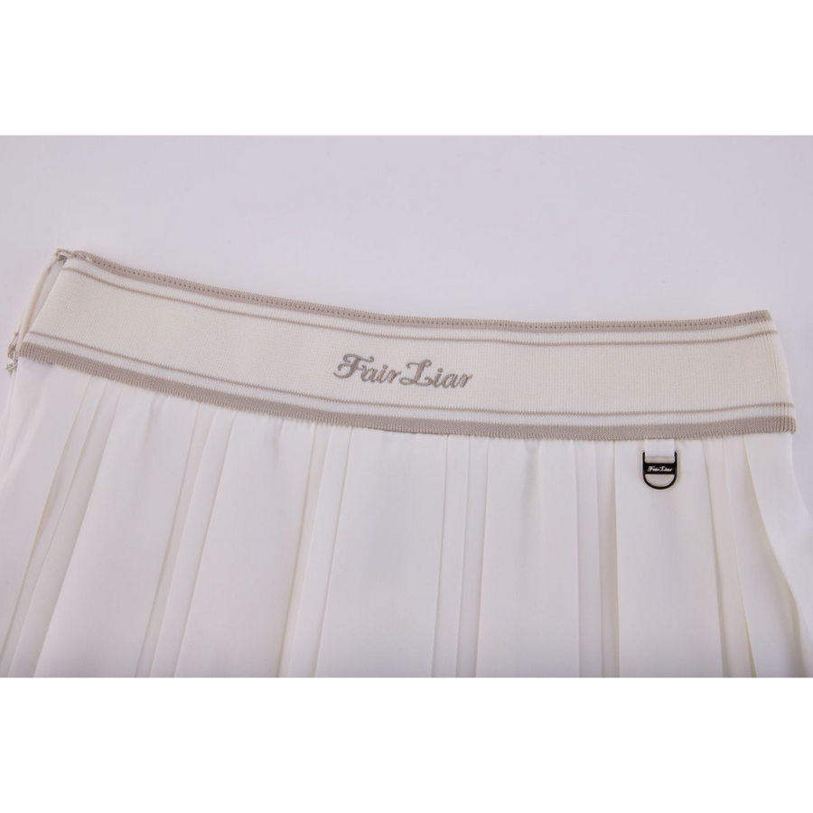 DOUBLE PLEATED BAND SKIRT