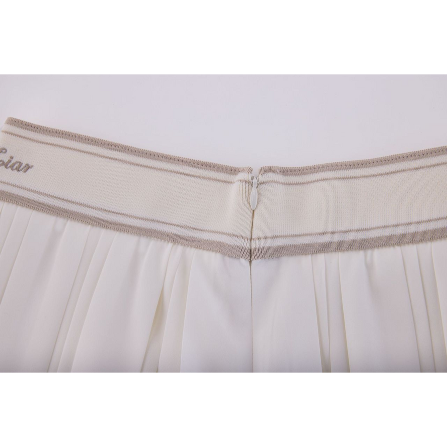 DOUBLE PLEATED BAND SKIRT