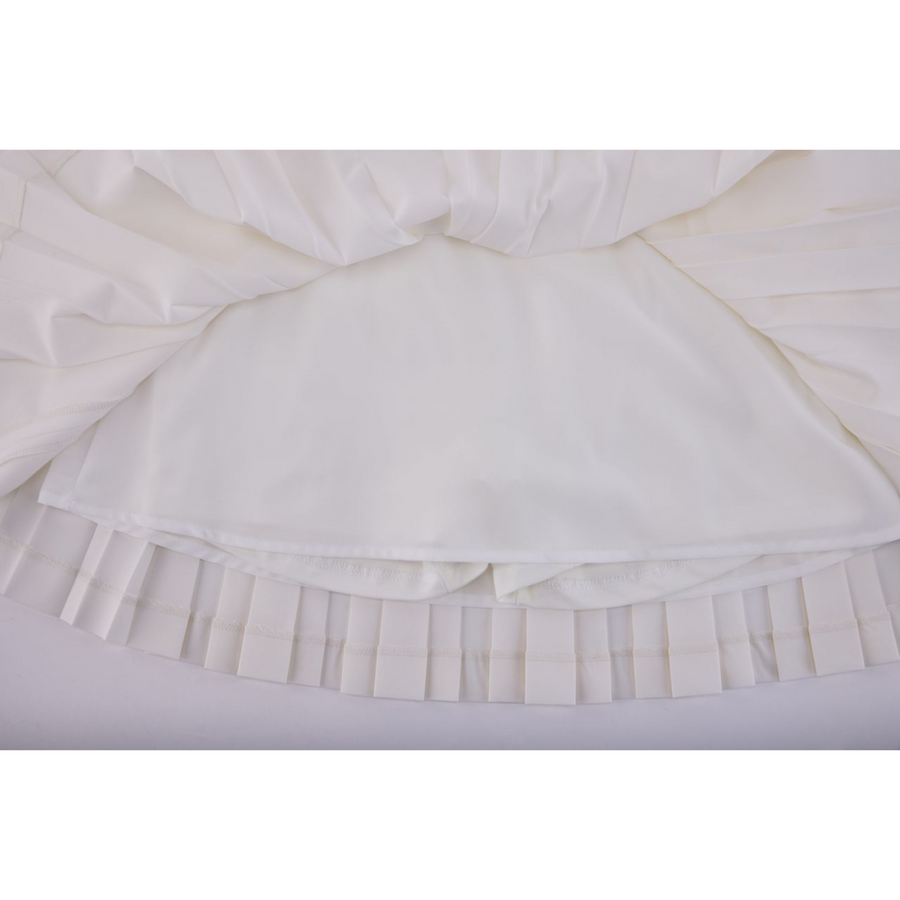 DOUBLE PLEATED BAND SKIRT
