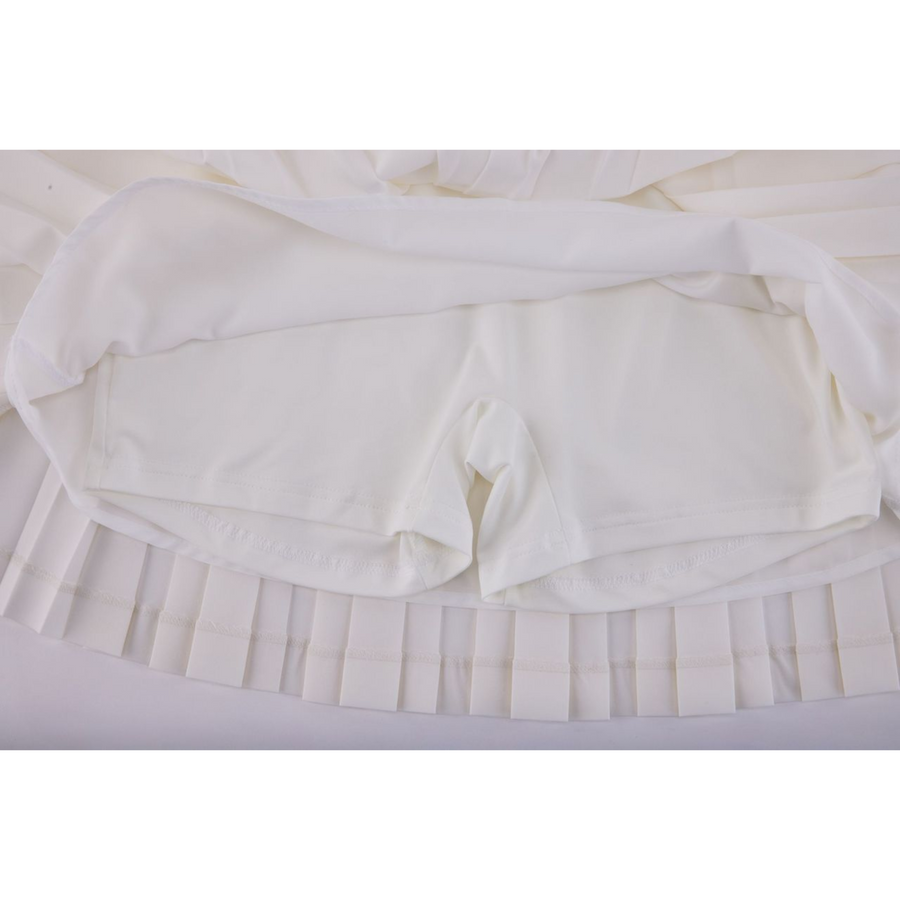 DOUBLE PLEATED BAND SKIRT