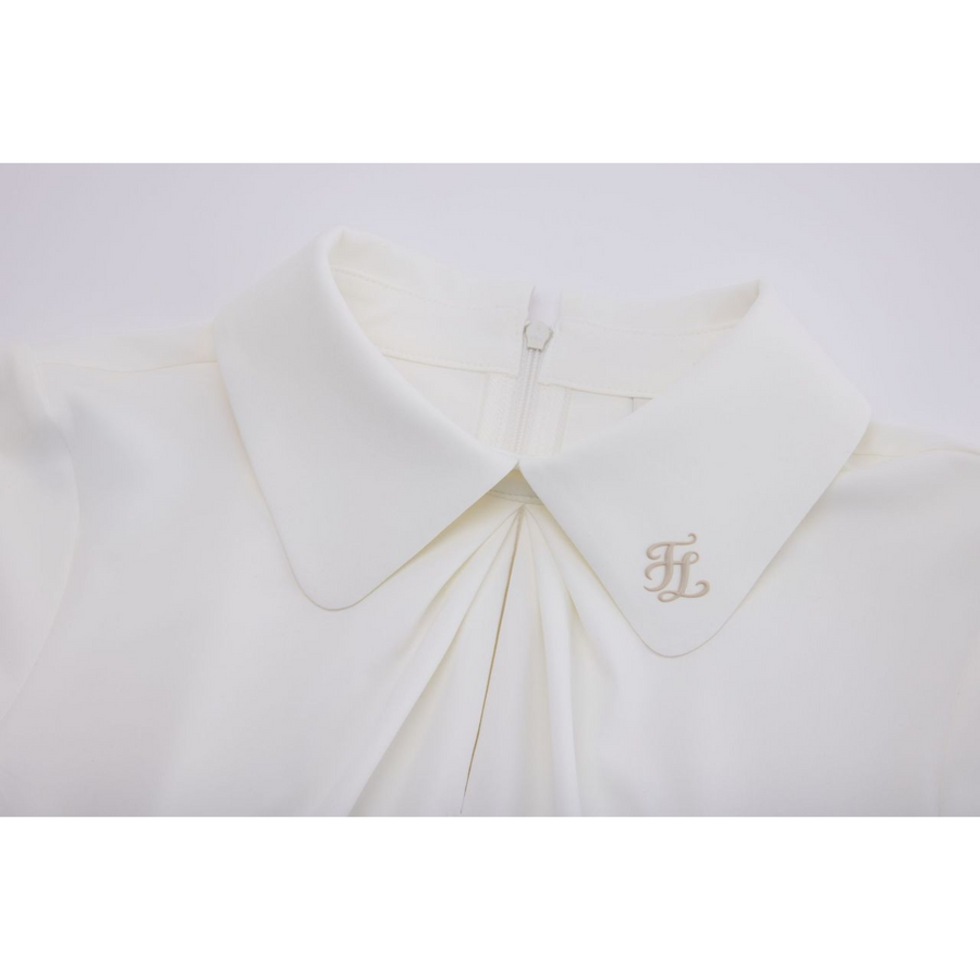 FRONT SHIRRING T-SHIRT