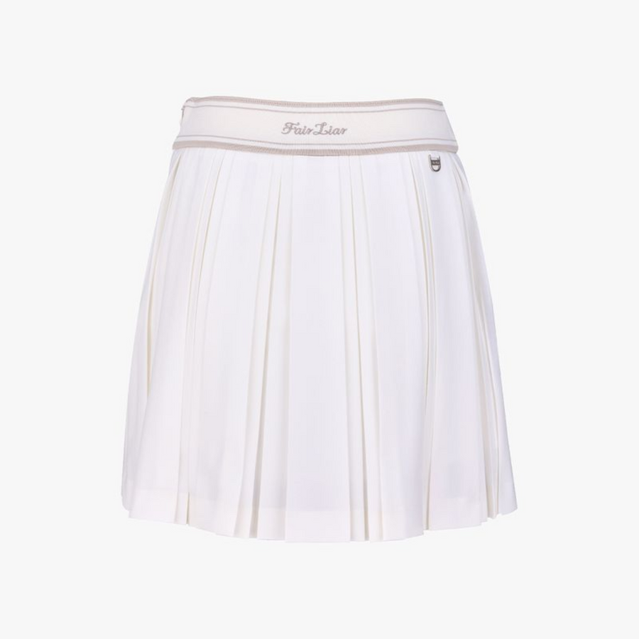 DOUBLE PLEATED BAND SKIRT