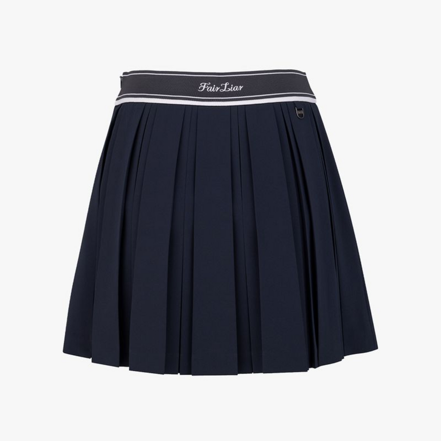 DOUBLE PLEATED BAND SKIRT