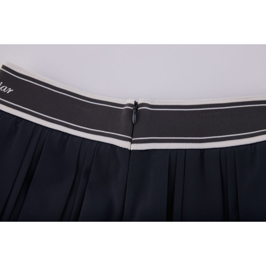 DOUBLE PLEATED BAND SKIRT