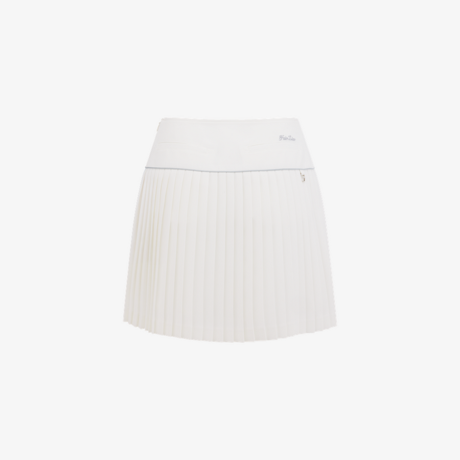 SILK TWIST FLARE PLEATS SKIRT