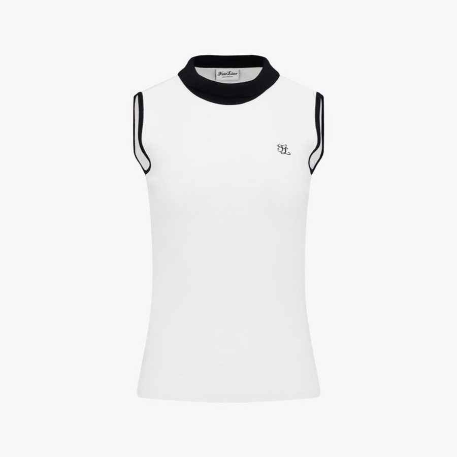 DETACHABLE CORSAGE SLEEVELESS KNIT