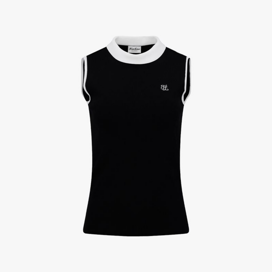 DETACHABLE CORSAGE SLEEVELESS KNIT
