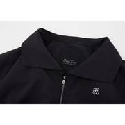 BACK SHIRRING ZIP-UP VEST