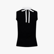 DETACHABLE CORSAGE SLEEVELESS KNIT