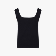 SQUARE NECK PEARL RIBBON VEST