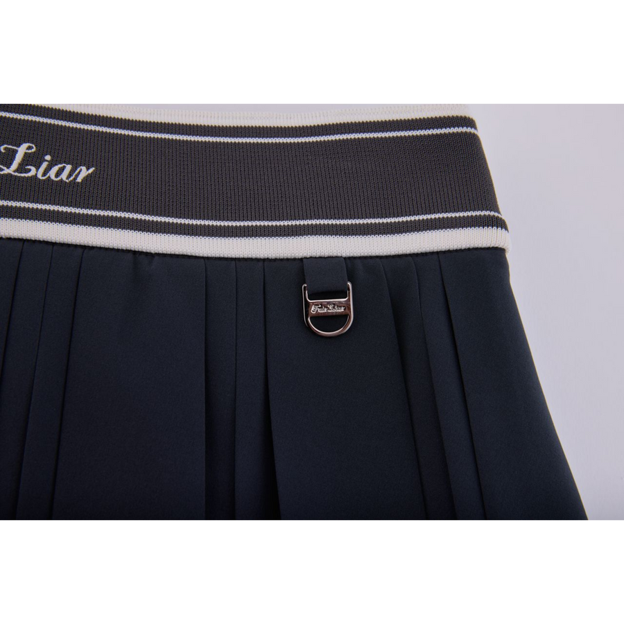 DOUBLE PLEATED BAND SKIRT