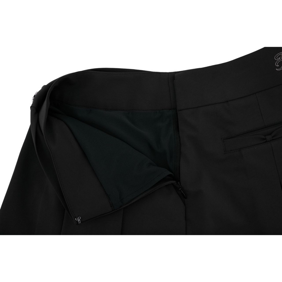 RIBBON BELT WIDE PLEATED SKIRT
