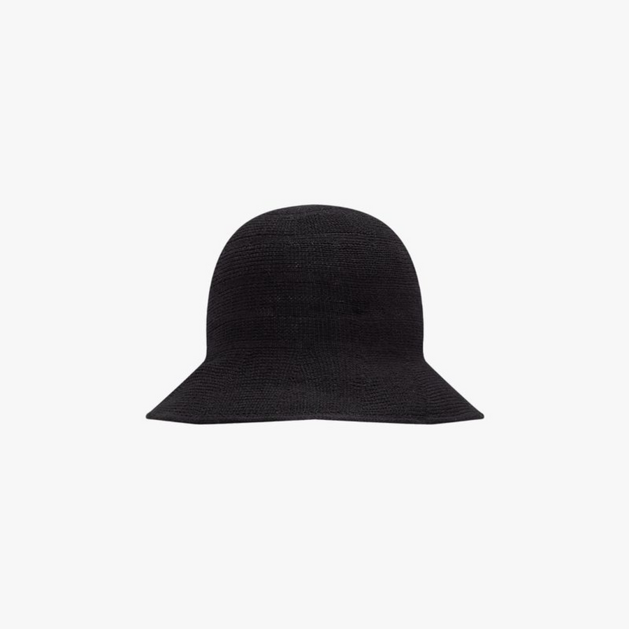 BLACK MESH BONNET HAT