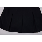 LETTERING JACQUARD PLEATED SKIRT
