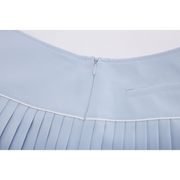 SILK TWIST FLARE PLEATS SKIRT