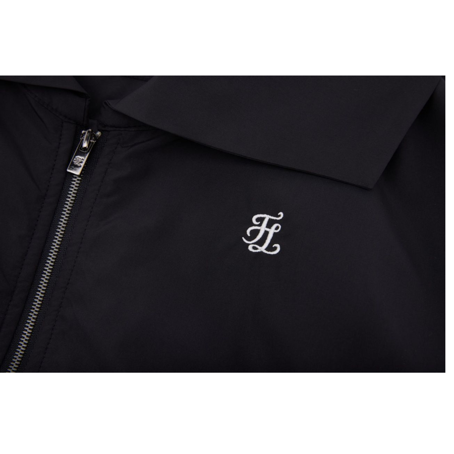 BACK SHIRRING ZIP-UP VEST