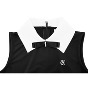 BIG COLLAR RIBBON SLEEVELESS T-SHIRT