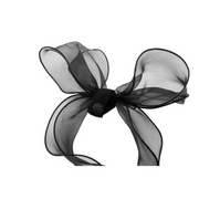 ORGANZA RIBBON LOGO CAP