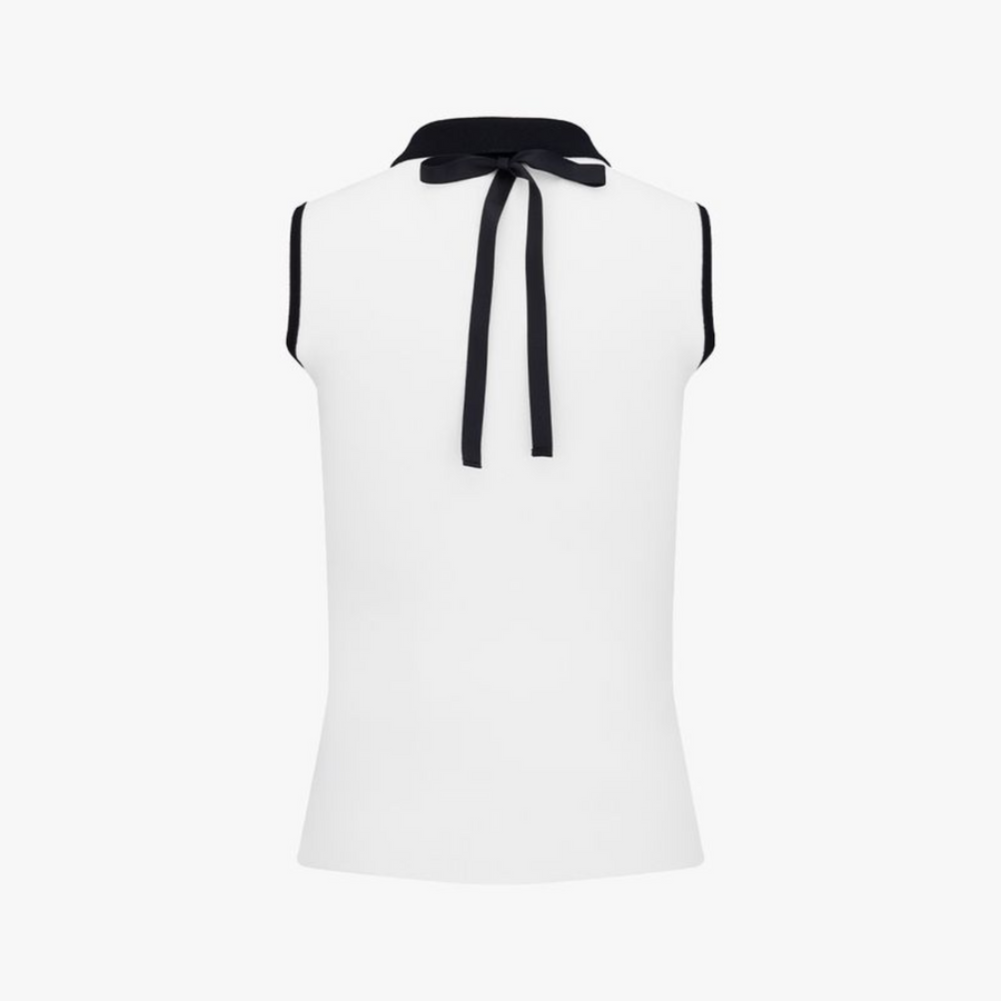 DETACHABLE CORSAGE SLEEVELESS KNIT