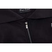 BACK SHIRRING ZIP-UP VEST