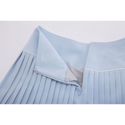 SILK TWIST FLARE PLEATS SKIRT
