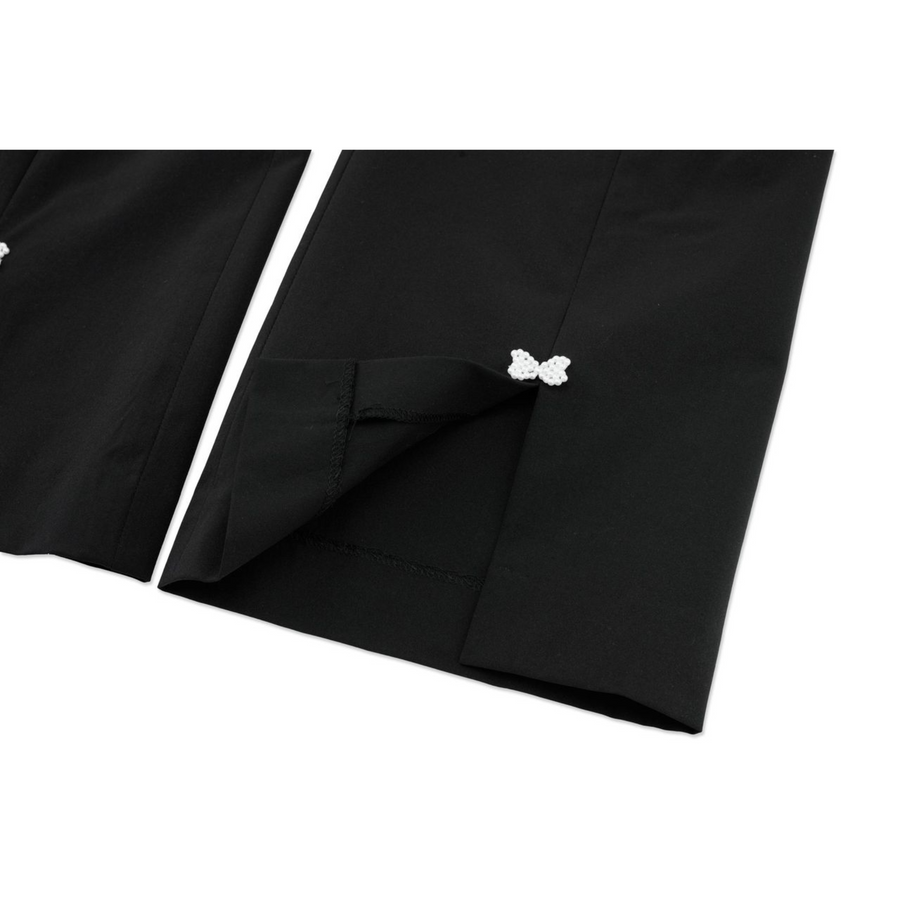 HIGH WAIST BACK SLIT BOOTCUT PANTS