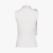 PATTERN RIBBON SLEEVELESS KNIT