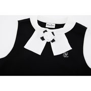 DETACHABLE CORSAGE SLEEVELESS KNIT