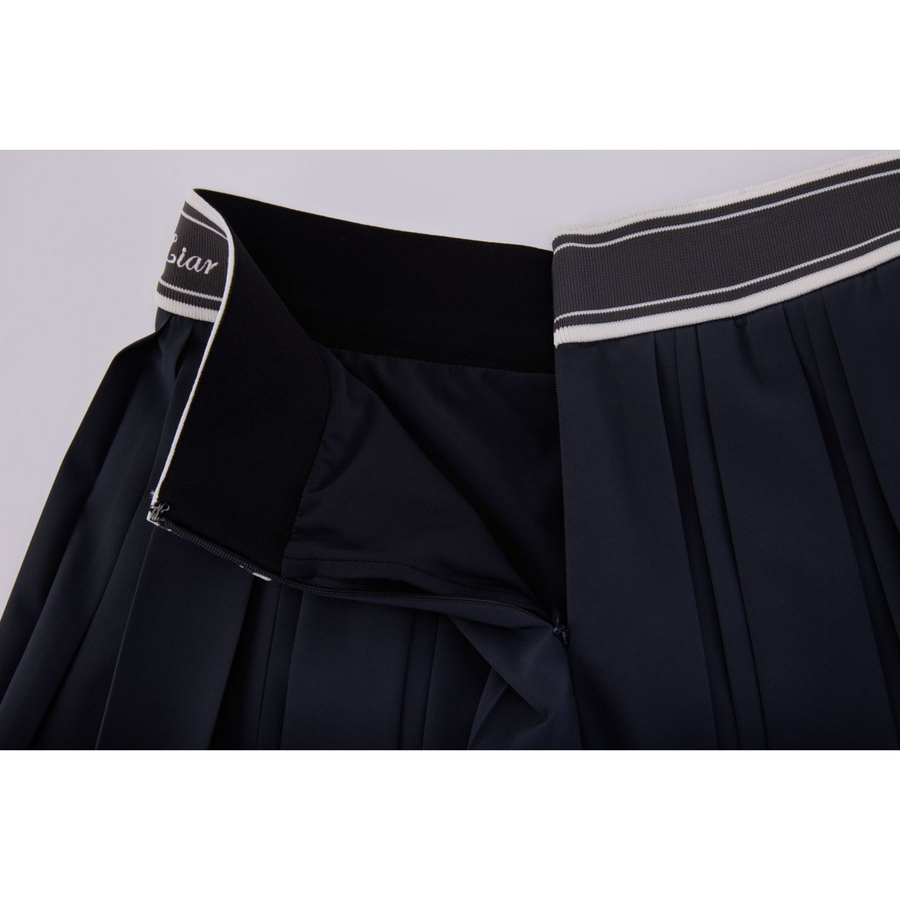 DOUBLE PLEATED BAND SKIRT