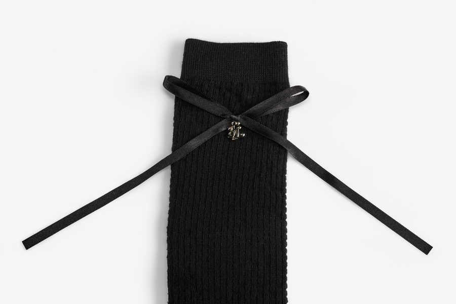 MESH RIBBON KNEE SOCKS