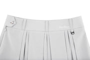 LOGO SNAP PLEATED SKIRT