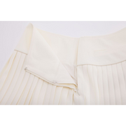 SILK TWIST FLARE PLEATS SKIRT