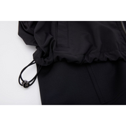 BACK SHIRRING ZIP-UP VEST