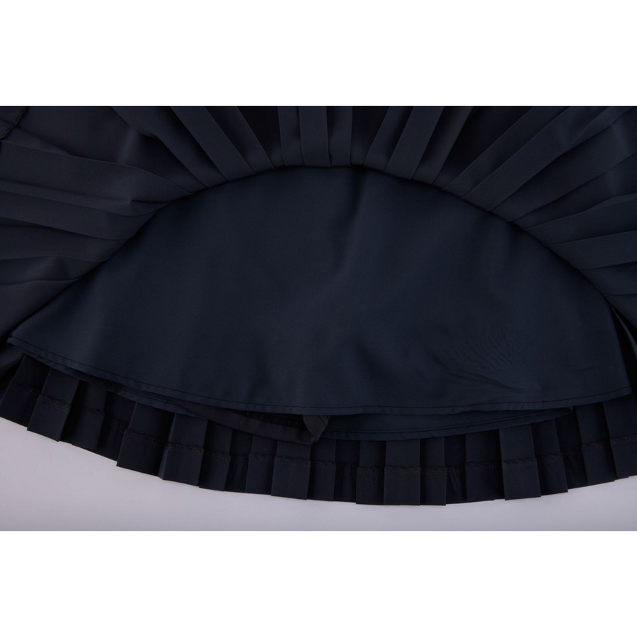 DOUBLE PLEATED BAND SKIRT
