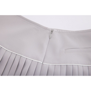 SILK TWIST FLARE PLEATS SKIRT