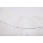 SILK TWIST FLARE PLEATS SKIRT