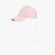 ORGANZA RIBBON LOGO CAP