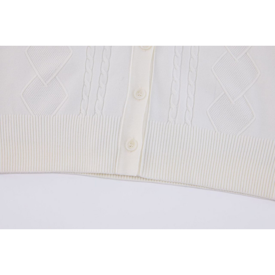 DOUBLE LAYER V-NECK CARDIGAN