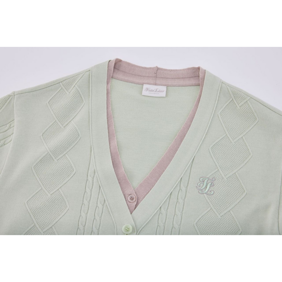 DOUBLE LAYER V-NECK CARDIGAN