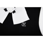 DETACHABLE CORSAGE SLEEVELESS KNIT