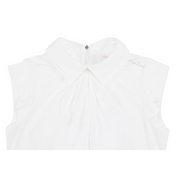 SHIRRING SLEEVELESS T-SHIRT