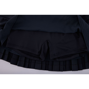 DOUBLE PLEATED BAND SKIRT