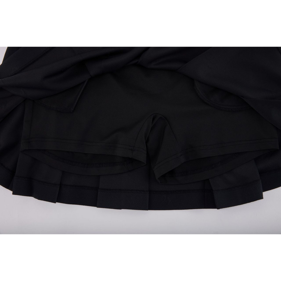 LETTERING JACQUARD PLEATED SKIRT