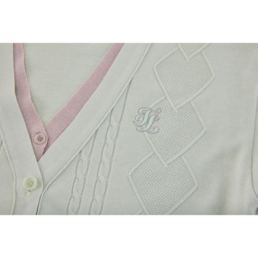 DOUBLE LAYER V-NECK CARDIGAN