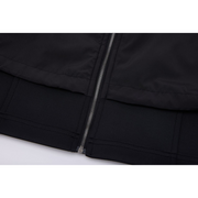 BACK SHIRRING ZIP-UP VEST