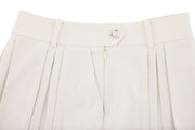 LOGO SNAP PLEATED SKIRT