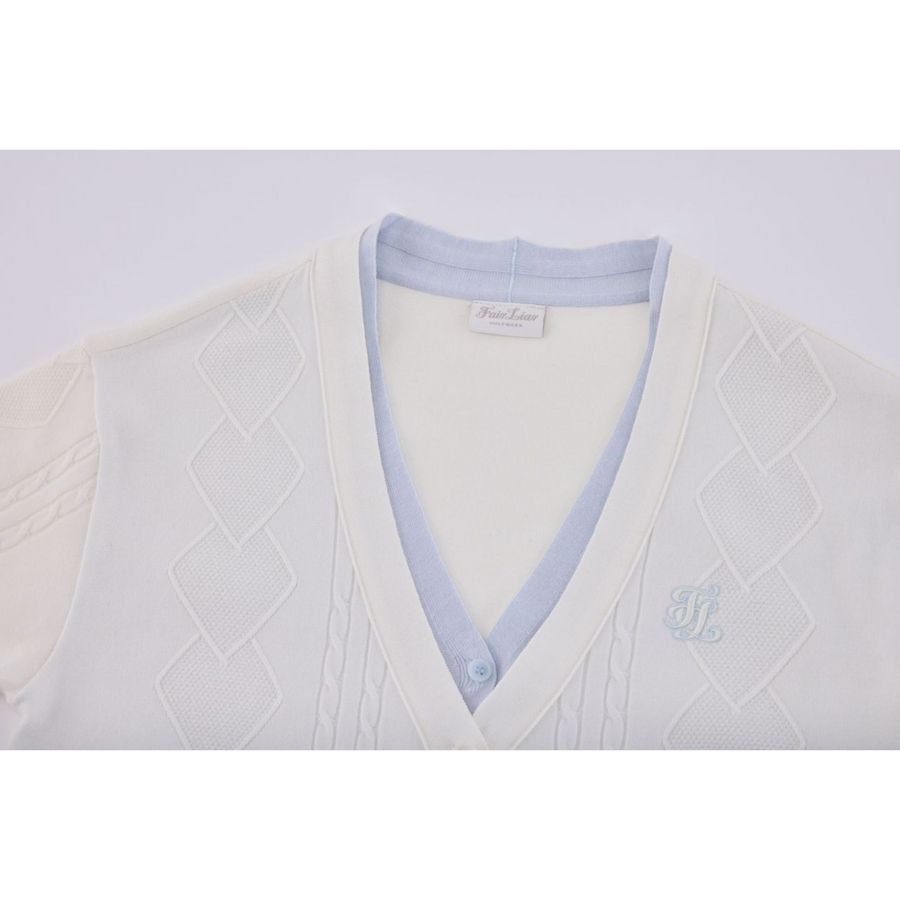 DOUBLE LAYER V-NECK CARDIGAN