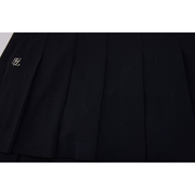 LETTERING JACQUARD PLEATED SKIRT