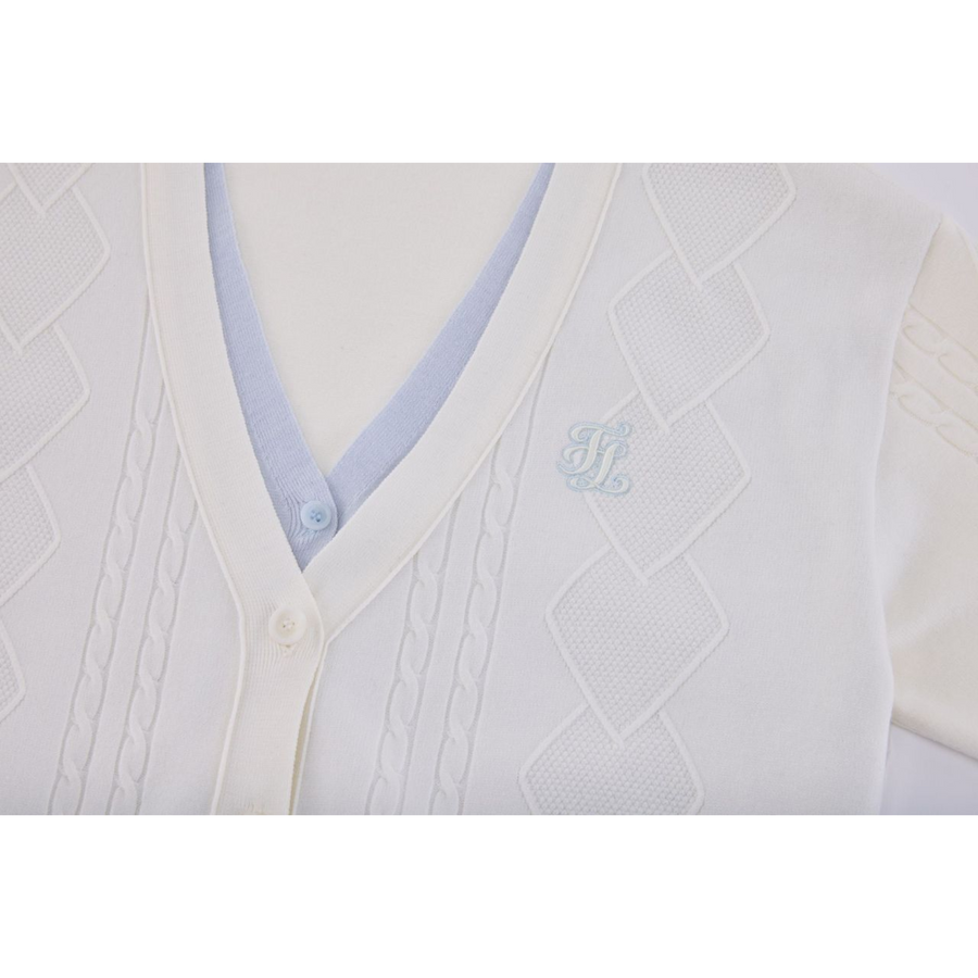 DOUBLE LAYER V-NECK CARDIGAN